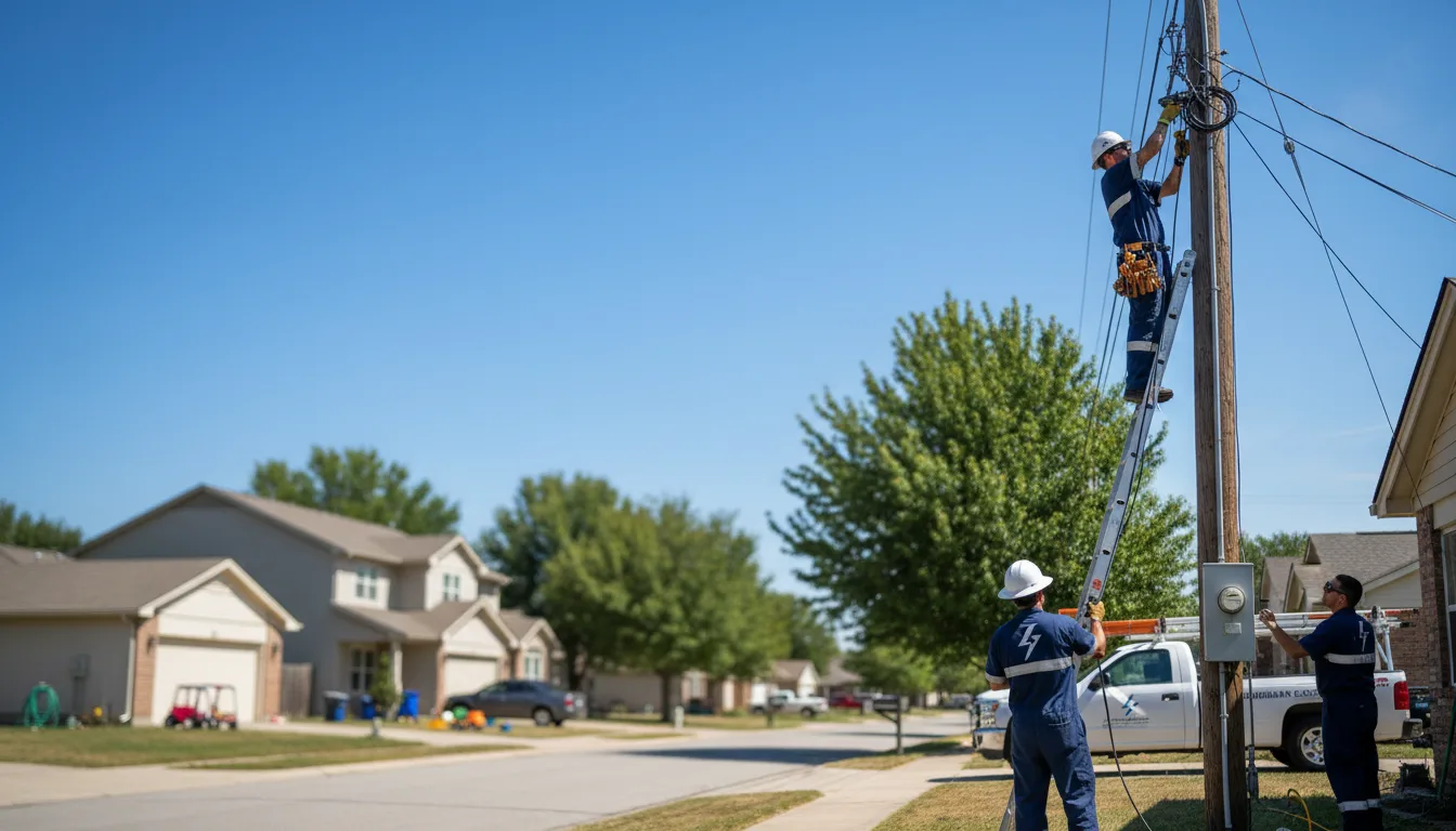 Residential electrician providing installation services in Hague, ND